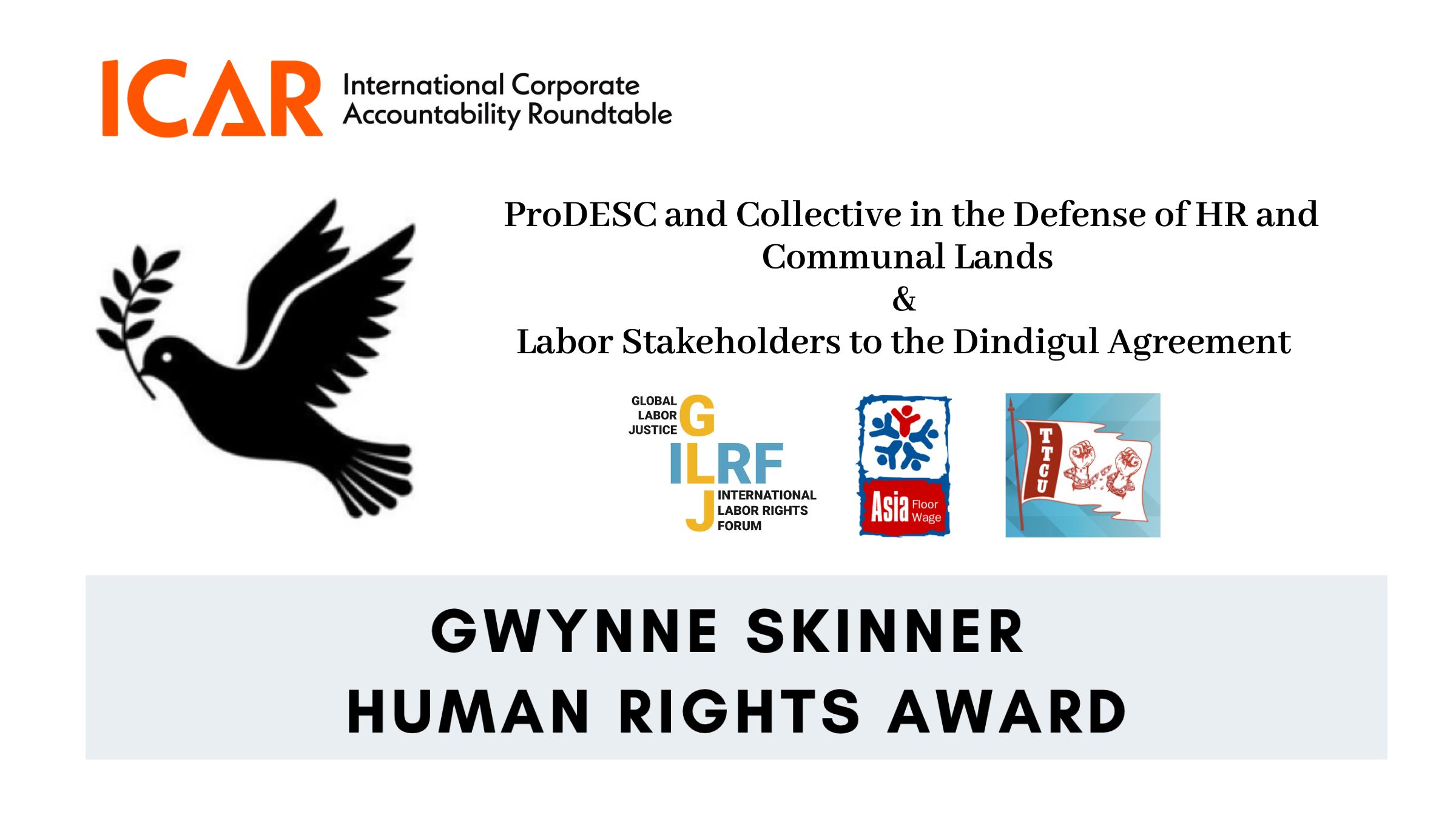 AFWA Receives ICAR 2022 Gwynne Skinner Human Rights Award
