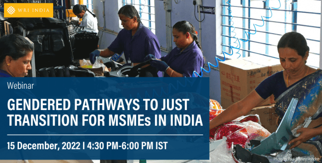 Gendered Pathways to Just Transition for MSMEs in India